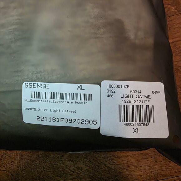 Fear of God Essentials Hoodie Light Oatmeal Men's Size XL NEW Hooded Pullover - Picture 8 of 8